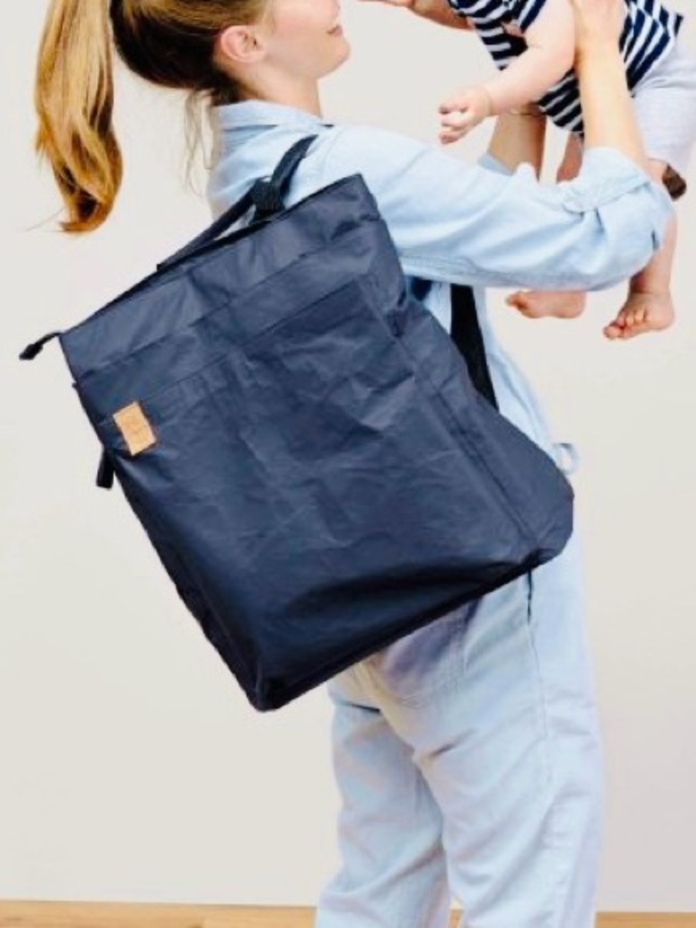 Lassig Tyve Backpack - Navy - Convertible Diaper Bag